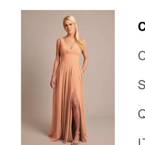 Unaltered David’s bridal bridesmaid dress